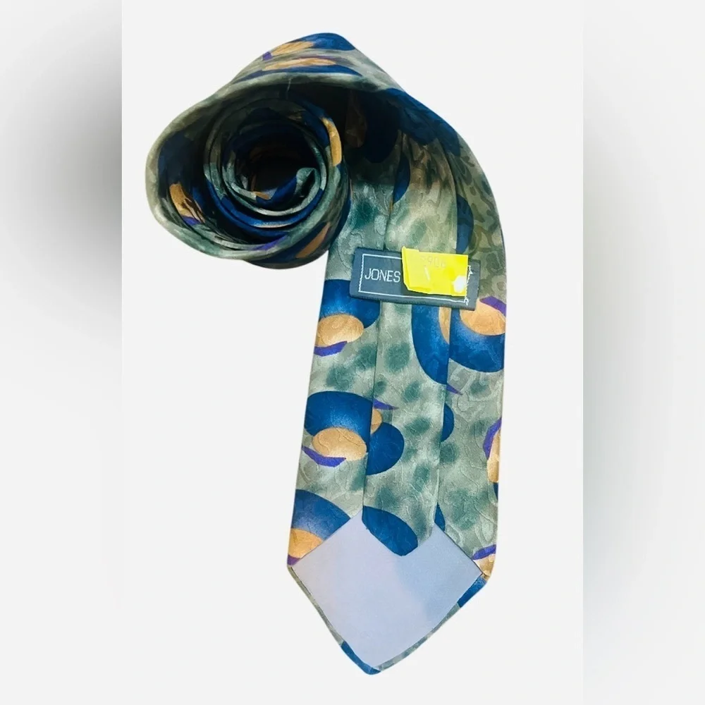 Jones New York Blue and Gold Floral Tie
